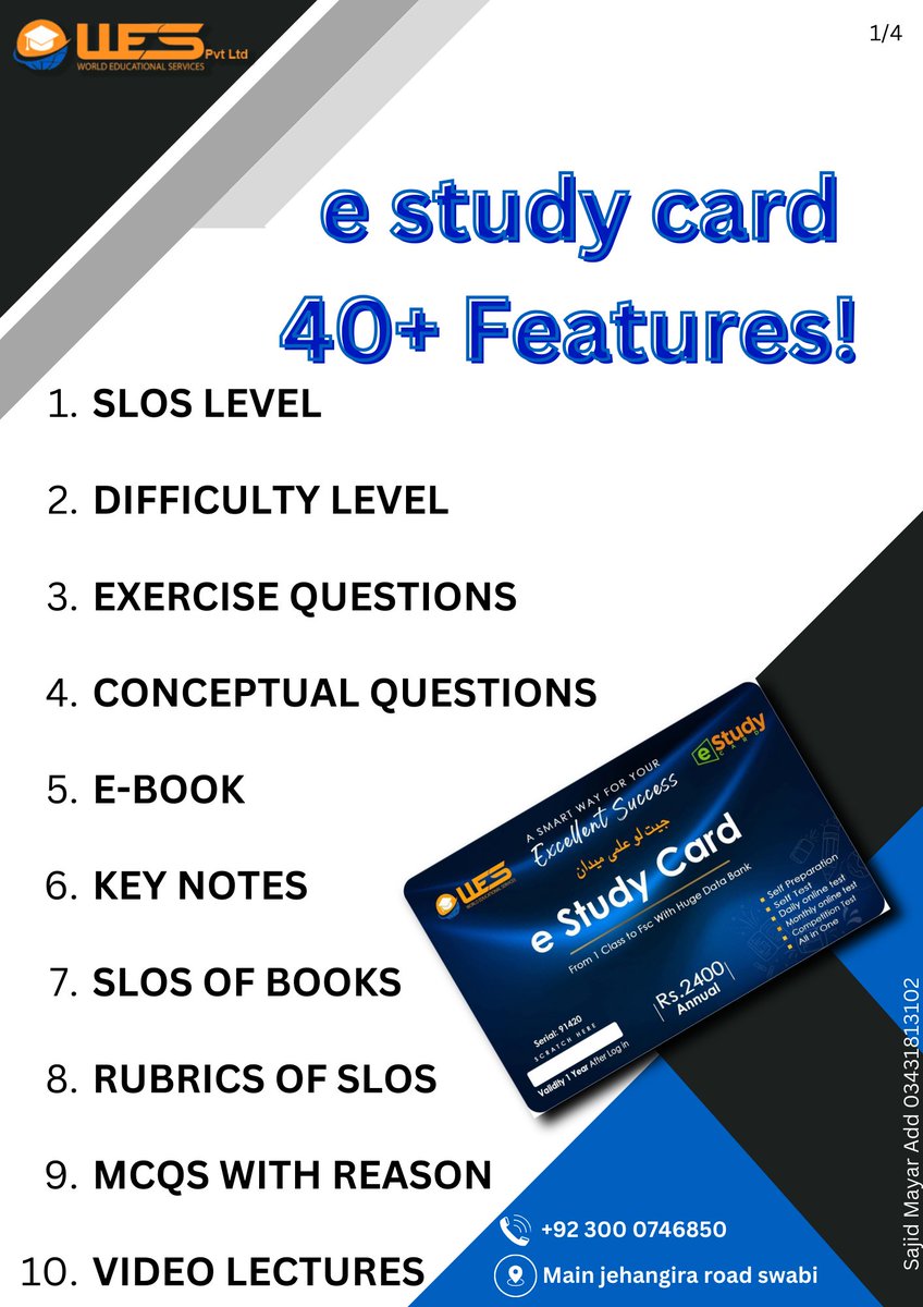 Shehzad Khan 🦋 (@shyhzadkhan) on Twitter photo Goodbye to boring textbooks! Hello #WESeStudyCard! Get ready for interactive learning like never before. Join us on this amazing journey with <a href="/wesedu737/">World Educational Services</a>. Goodbye to boring textbooks! Hello #WESeStudyCard! Get ready for interactive learning like never before. Join us on this amazing journey with <a href="/wesedu737/">World Educational Services</a>.