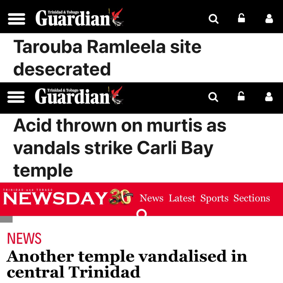 For anyone who has followed this page for some time, you will have seen all my posts documenting the incredibly tragic history of vandalism towards mandirs and Hindu sites in Trinidad and Guyana. More recently there has been a rise in these hate crimes occurring in Trinidad.