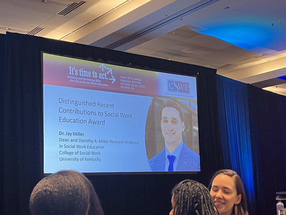 Congratulations @DrJayMiller1 on your recognition for Distinguished Recent Contributions to Social Work Education Award @CSocialWorkEd #CSWE23 #APM23 #cswe2023 #APM2023