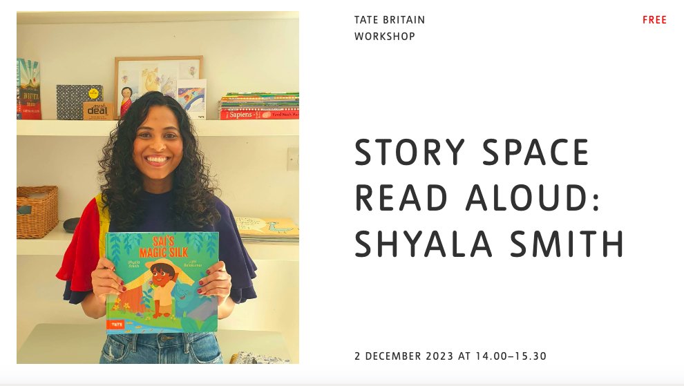 Mark your calendars! I will be doing my first-ever reading at Tate Britain and I'm excited to meet your kiddos. For more details: tate.org.uk/whats-on/tate-… You can also explore the exhibitions, as well as play studio: tate.org.uk/whats-on/tate-… @Tate_Publishing @Tate @tate_kids