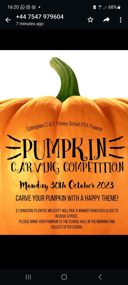 Looking forward to seeing what pumpkins make their way into school tomorrow...
<a href="/CottinghamCofE/">Cottingham CofE</a> 
<a href="/MrScottHead/">Mr Scott</a>