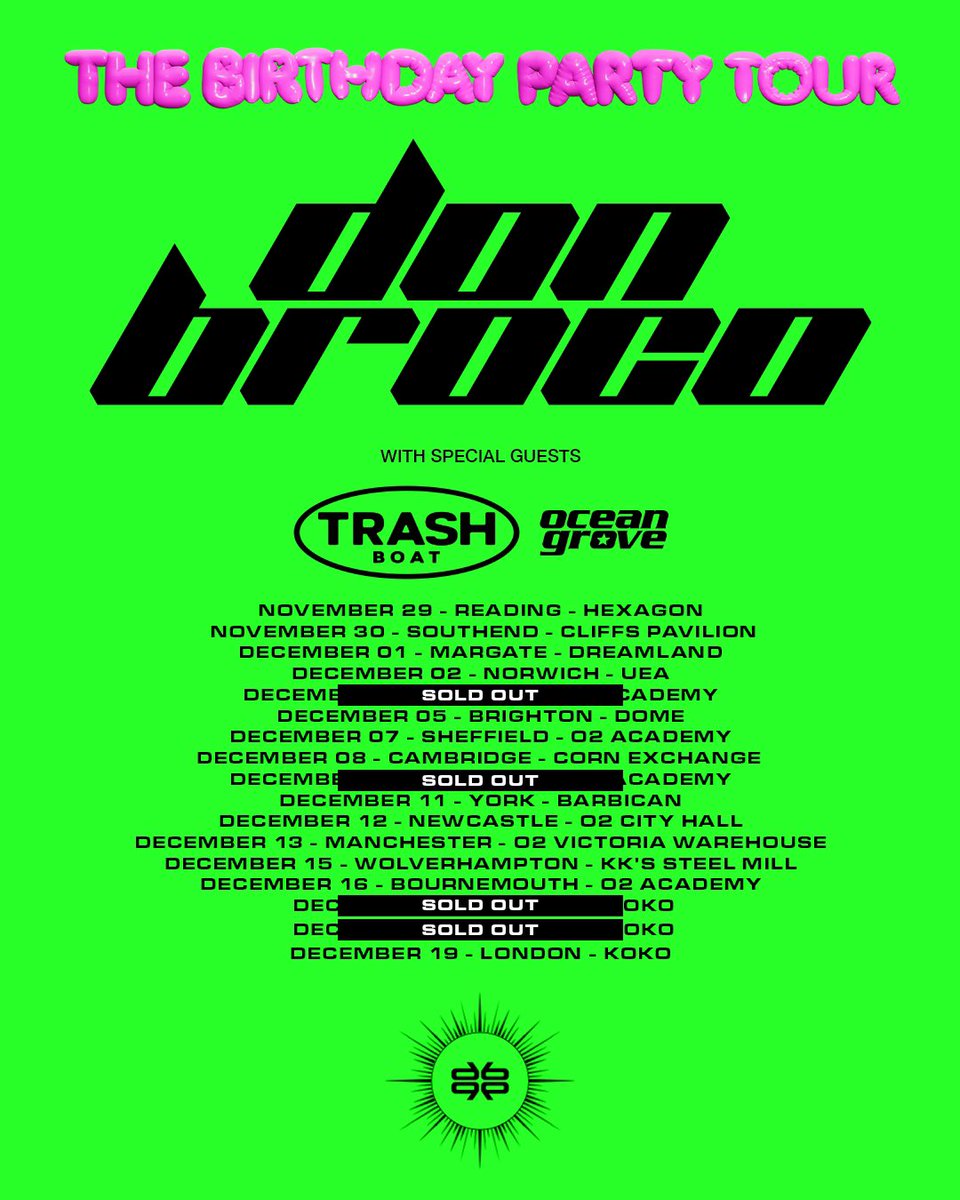 DONBROCO's tweet photo. ONE MONTH TODAY we kick off our last tour for a while with our buds @TrashBoatUK + @oceangrove 🛸🛸🛸

Hitting a load of spots we haven’t been to in a lonnnnnnnnng time + some places for the first time ever 🤩 TICKETS @ https://t.co/6UvJXEELTQ https://t.co/Y6Q5ANa6Bw