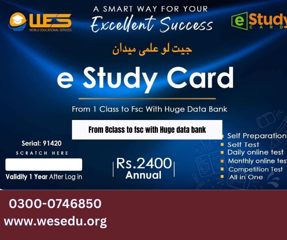 E-study card: Your academic success toolkit. Our e-study card equips you with the tools you need to thrive academically. It's the ultimate toolkit for success.
<a href="/wesedu737/">World Educational Services</a> 
#WESeStudyCard