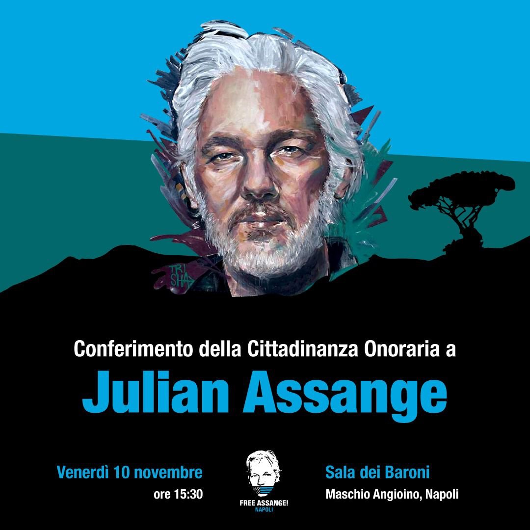 On Friday 10th November, #JulianAssange's work will be officially recognised by Napoli as he is made an honorary citizen of the city. #FreeJulianAssange @FreeAssangeNA