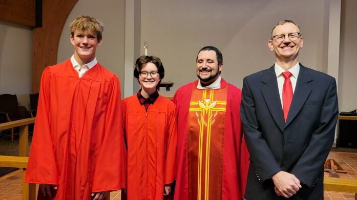 Congratulations to Tyler and Zella who on this Reformation Day stood up to claim and proclaimed their faith in Jesus! They affirmed the promises made at and in their baptisms. Thanks be to God!