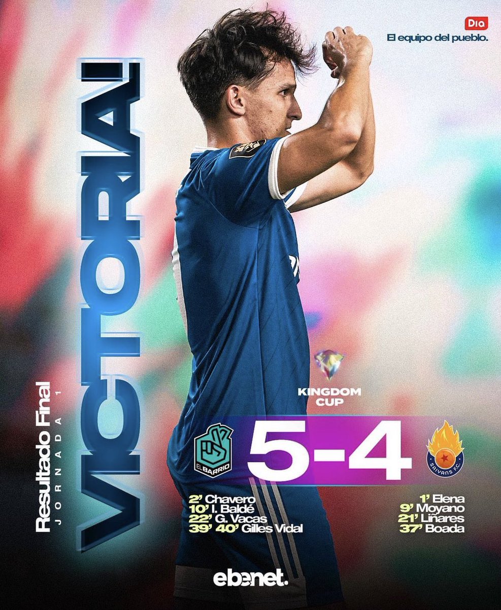 FINAAAAAL ✅

Triunfo por 5-4 ante <a href="/Saiyans_FC_/">Saiyans FC 🧡💙</a> en nuestro debut en la #KingdomCup 

#SomosElBarrio 🤞🏽