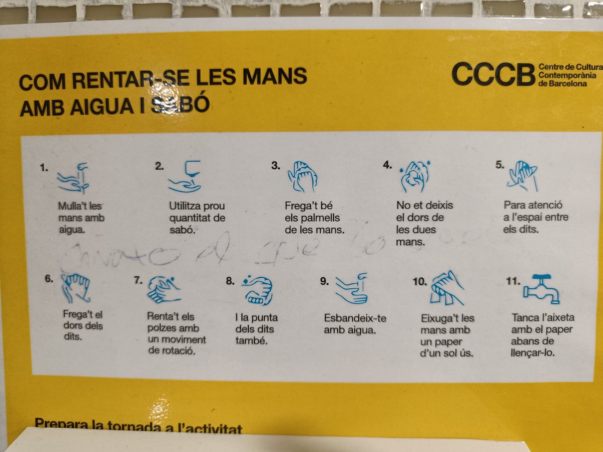 11 mandatory steps to clean your hands ... Thanks! I wouldn't know how to do it otherwise...