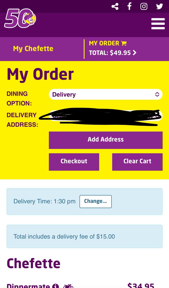 whodisitsjay's tweet photo. Wait yall know de chef delivery fee is now $15!!! Lemme hit curbside from now one boah https://t.co/XzMWQB6HAt