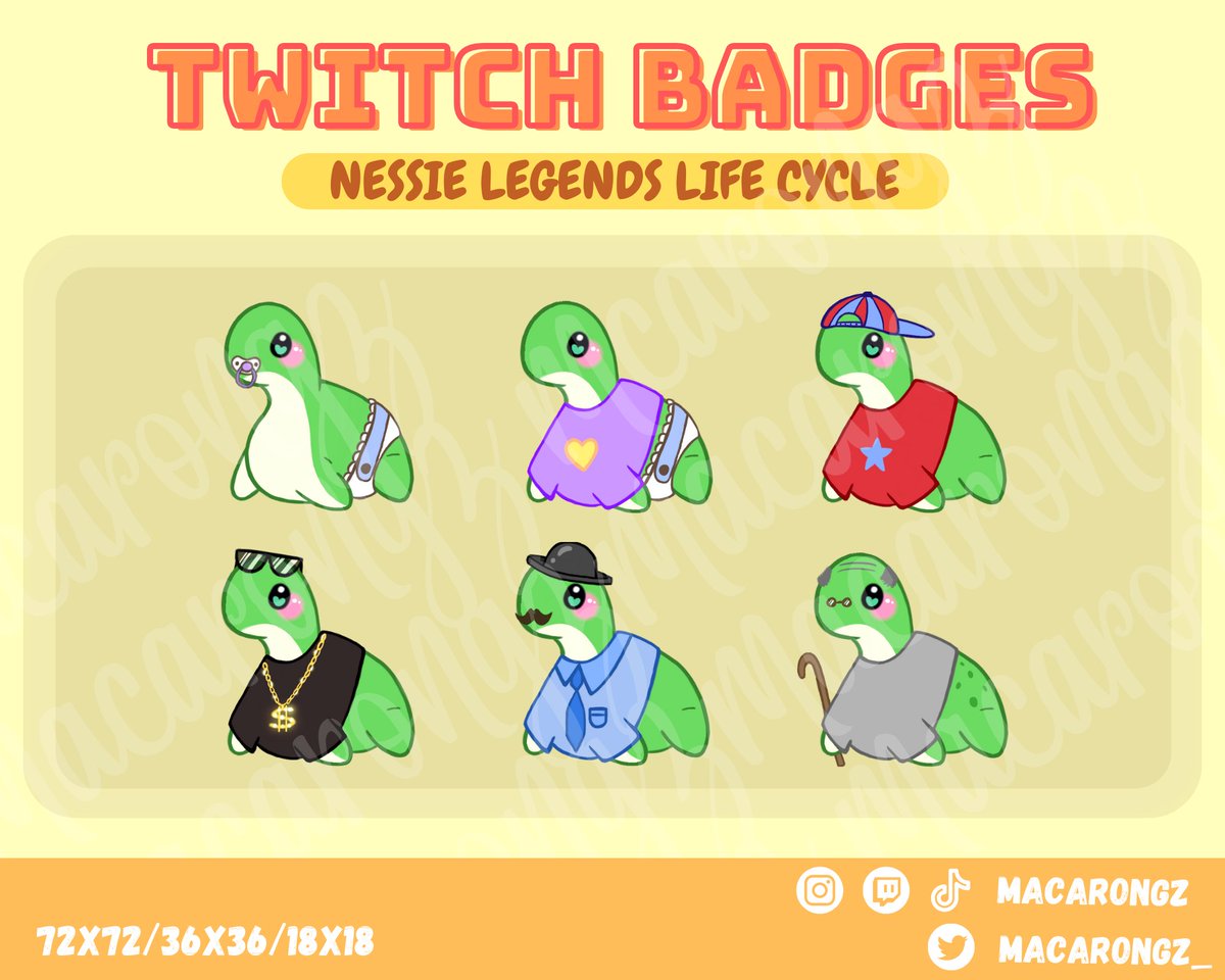 Macarongz_'s tweet photo. Nessie Legends Sub/Bit Badge is finally listed on my Etsy shop~ Aren't they adorable? Do check them out in the link below! ❤️ https://t.co/vTeGfGswnC 
#ApexLegends #etsyshop #etsystore #twitchstreamer #gaming #etsy #digitalarts #twitch #apex #arts #digitalartist #drawing https://t.co/4ShRVAJ650