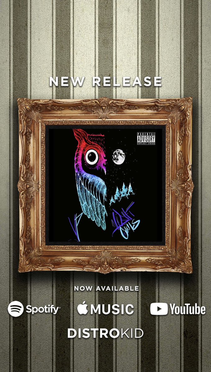 “Night OwLz” OUT NOW🔥🔥🔥 

open.spotify.com/album/55wEcxfi… #Distrokid #Bangerz #Vibe #NightOwlz