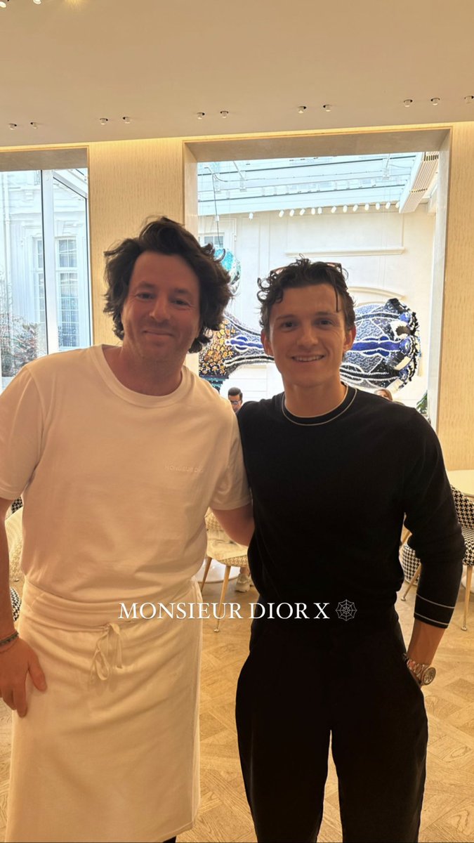 Nova/antiga foto do Tom Holland e o chef Jean Imbert em Paris. 

📸 jeanimbert