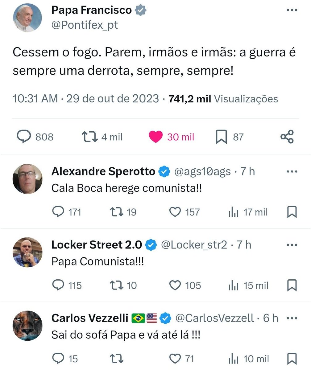 Jesus Cristo é comunista e se voltasse hoje seria morto pela extrema direita.