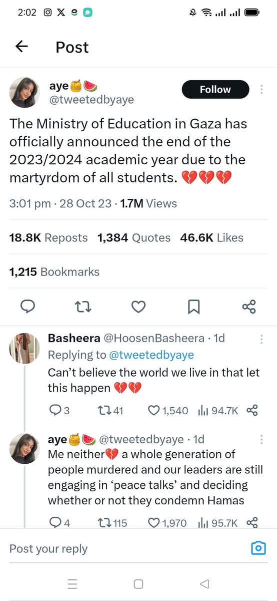 Patriot_MSF's tweet photo. @Khamenei_m My heart aches for the innocent people of Palestine.I can't imagine the pain they all are going through.Losing someone dear is never easy. My heart goes out to them in this time of extreme grief. May ALLAH help the people of Palestine.Aameen
#Isreal_Is_A_Terrorist_State
#GazaWar https://t.co/VKni1vKrC1