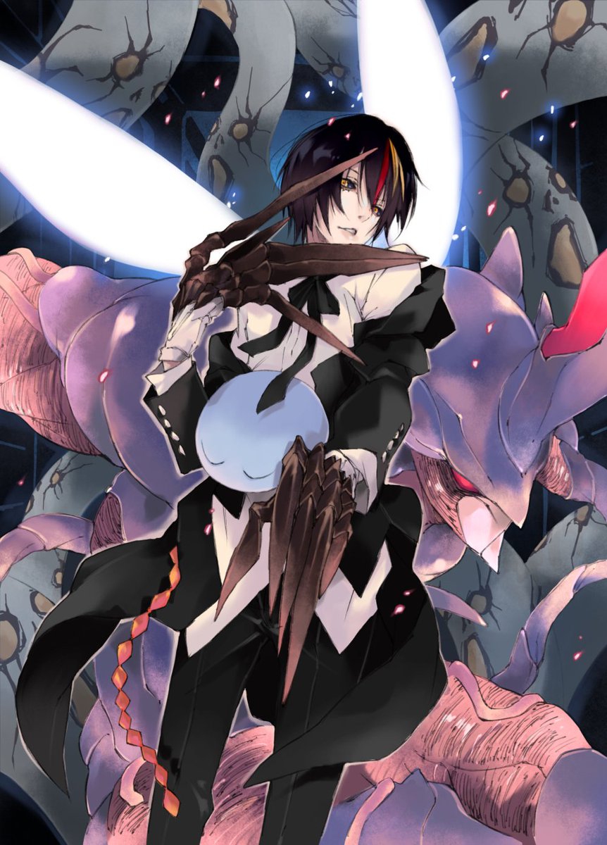 mitz_vah's tweet image. おはようございます🐔
本日GCノベルズさまより「転生したらスライムだった件21巻」発売となります。
よろしくお願いいたします！

#転生したらスライムだった件　#GCノベルズ