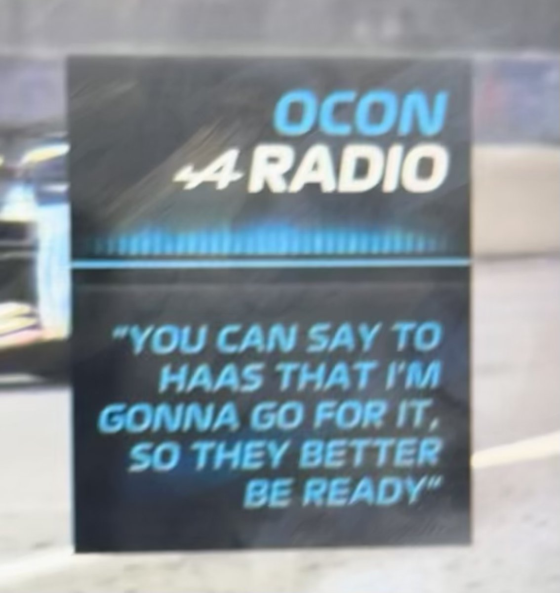 checkeredf1ag's tweet photo. Estie Bestie pulling out that Marvel Cinematic Universe type dialogue

#Formula1 #F1 #MexicoGP #EstebanOcon #Alpine https://t.co/EH6XTXyQF8