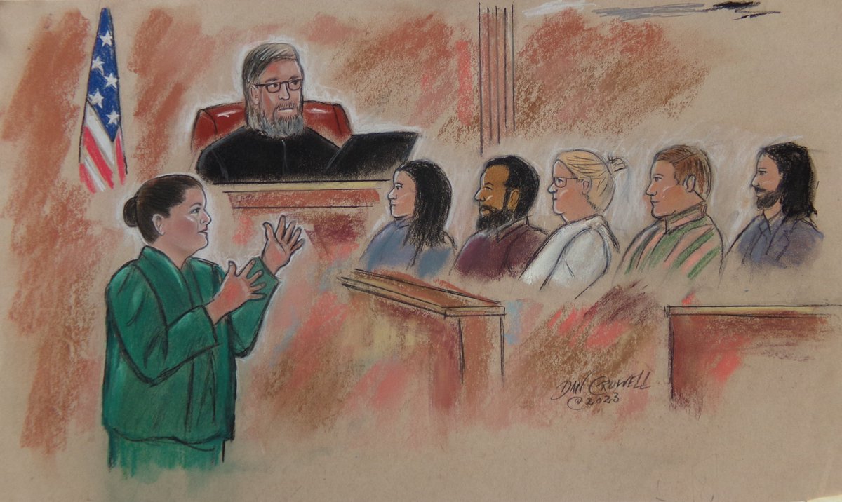 lwgowin's tweet image. Just got one of my courtroom sketches from a recent trial. This one is me during my closing argument.