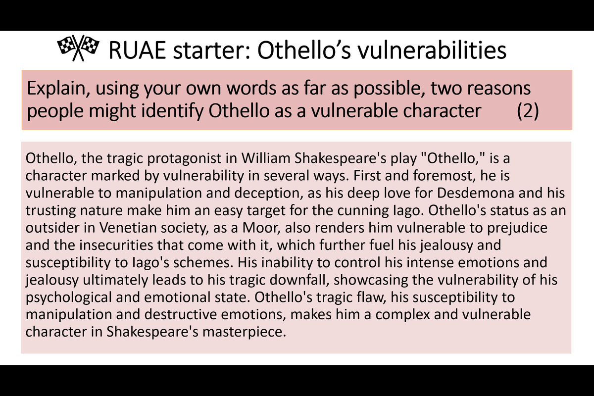 AnnaGrantENG's tweet photo. Just re-iterating my deep love for ChatGPT generating my  CEtext-based RUAE starters. A time-saving way to make the separate components of the SQA courses more cohesive, a great method to revise central ideas and an opportunity to steal helpful vocabulary. Winner. https://t.co/x7wNqp2lsa