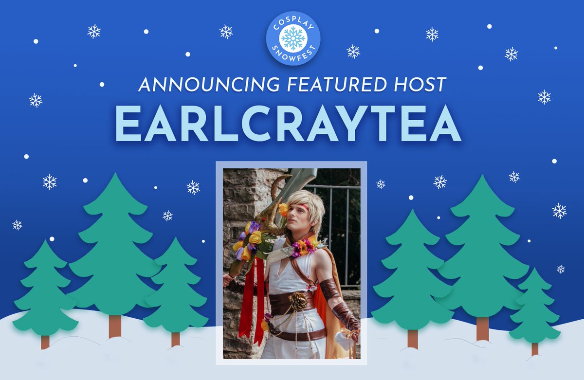 cosplaysnowfest's tweet photo. Greetings Cosplay SnowFest congoers!

We are honored to present this year’s Featured Cosplay Contest Host: EarlCrayTea!

@earlcraycosplay (instagram)
@EarlCrayTea (twitter)

We’ve got six more guests waiting in the wings, so get hyped and stay tuned! https://t.co/b5YW7ZLk2G