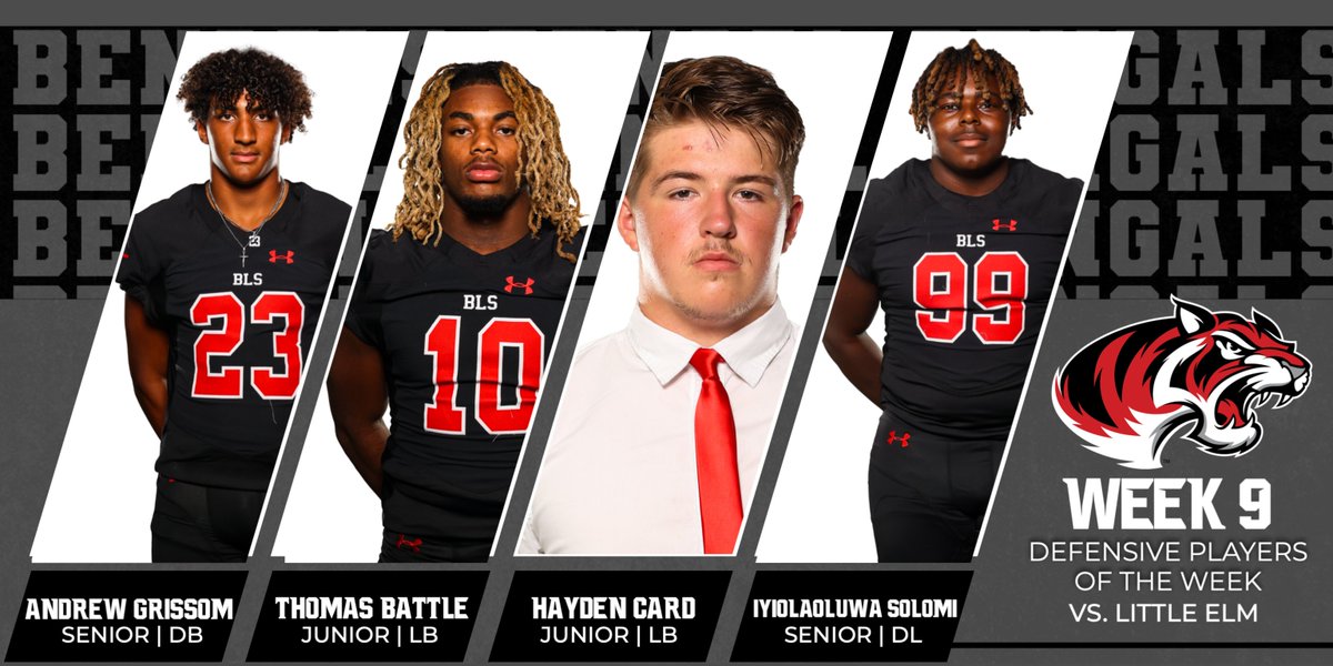 𝐖𝐄𝐄𝐊 𝟗 𝐏𝐋𝐀𝐘𝐄𝐑𝐒 𝐎𝐅 𝐓𝐇𝐄 𝐖𝐄𝐄𝐊!
𝘷𝘴. 𝘓𝘪𝘵𝘵𝘭𝘦 𝘌𝘭𝘮

After rushing for 450+ yards we couldn't just pick one Offensive Lineman we picked our entire starting 5! 

#KeepChoppingWood 🪓