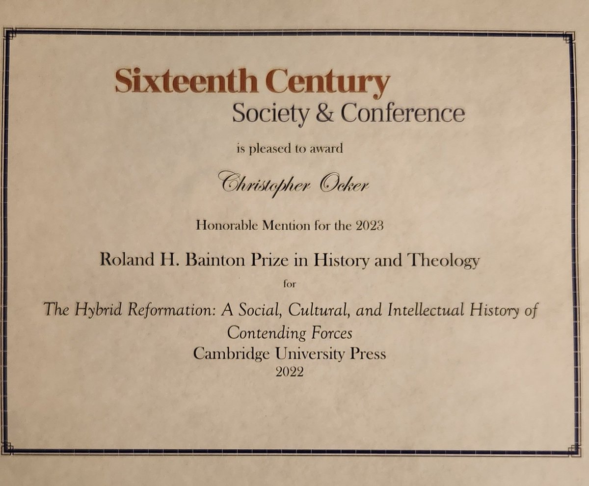 I am honorably mentioned, and humbled, and grateful.