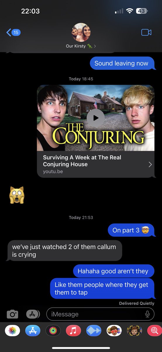 Notsoexposed's tweet photo. @SamandColby my brother in law is crying now nice one 🤣🤣 but seriously I’m here for these videos! Been saving them up to watch all together and I was a believer before but even more so now…. 💀 https://t.co/xafNZLffs6