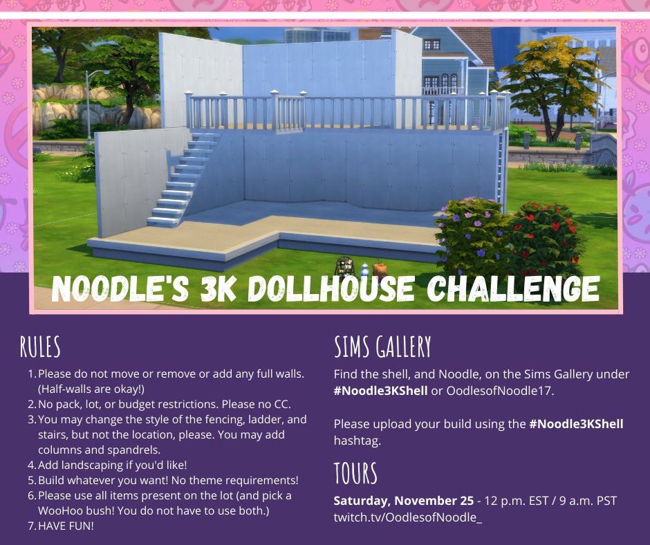 OodlesofNoodle_'s tweet photo. Y'all wanted a shell challenge right? Here you go! The #Noodle3KShell is just a wee lil shell, so have fun with it! ❤️
Tours will be held on Sat. Nov 25th starting at 12 pm EST over at https://t.co/xDntpjuvv1. HAVE FUN! https://t.co/DPVfpUo38E