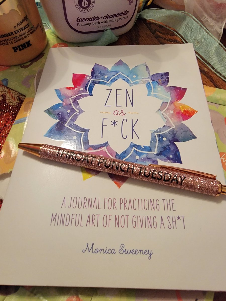 SuzannaLundale's tweet image. Got some birthday presents. My mom feels they overdid it with the word fuck. I disagree. #MorningPages, here I come. 🎂🦇