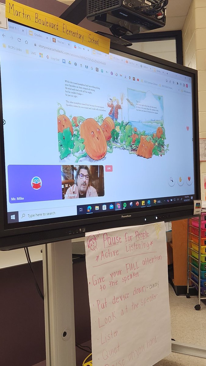 MrsTaylor_5's tweet image. 1st graders loved listening to The Legend of Spookley the Square Pumpkin! 🧡🎃📚 @storyvoicelive @MartinBlvdES #bcpslms @BCPSLMP