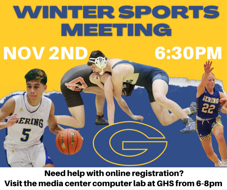 Bulldogs_Gering's tweet photo. GHS Winter Sports Meeting coming up this week ... https://t.co/mPMc57yzrn
