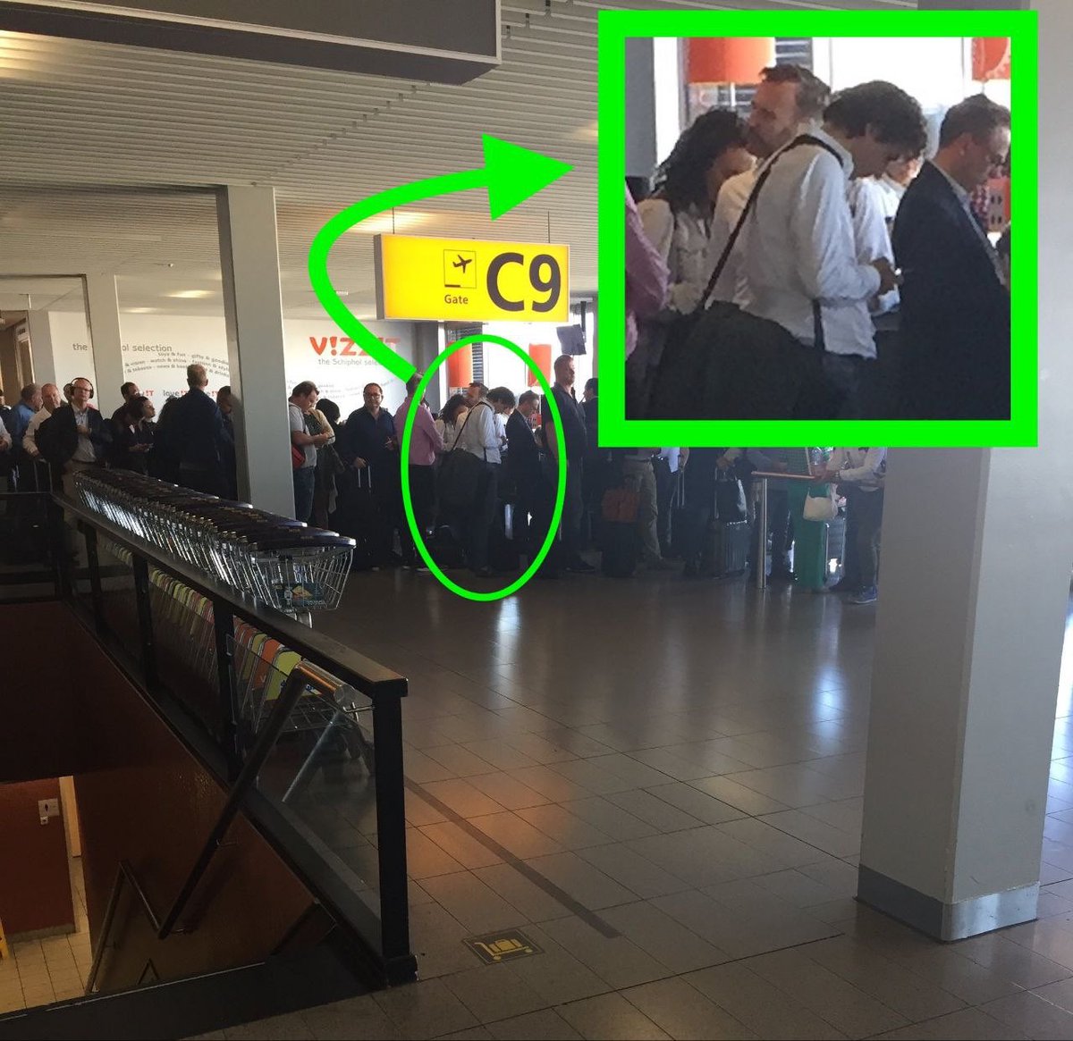 MajaSeelen's tweet photo. Hier een foto van Jesse Klaver op Schiphol. Hypocriet ventjuh.  We moesten toch aan het klimaat en de CO2 denken?? https://t.co/JTp8Dzczqi