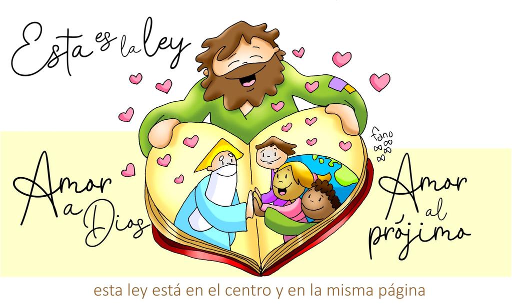 El amor a Dios y al prójimo está en la misma página y en el centro de la ley...
