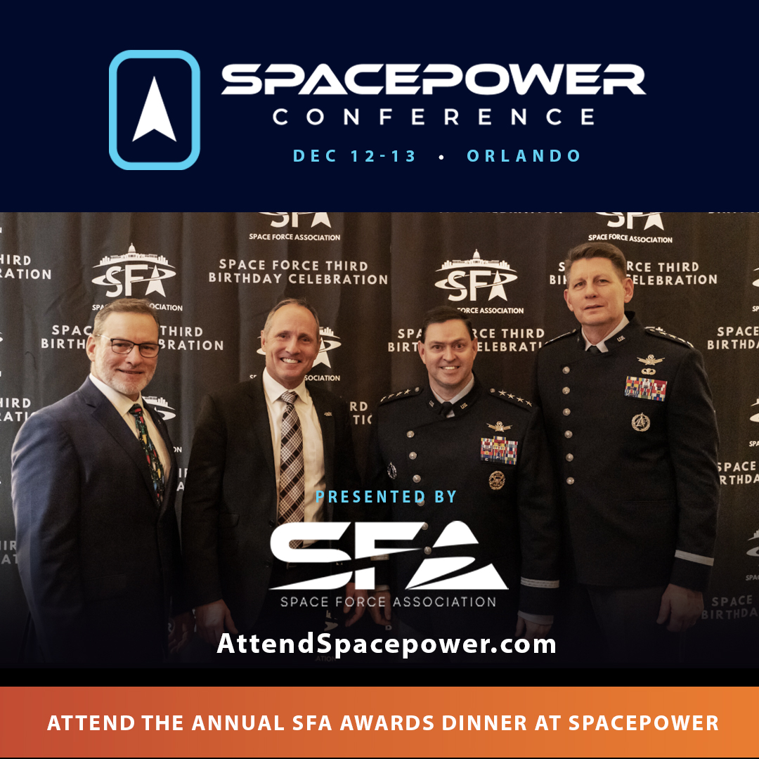SpaceForceAssoc's tweet photo. 🌟 Annual SFA Awards Dinner Alert: Don't miss the chance to honor the "best of the best" in military space ops! Find out who'll snag this year's top accolades. Hurry, only 250 seats—first-come, first-served! https://t.co/CBeOuXzplt 🚀 #SFAAwards #space #militaryspaceops https://t.co/QLxmJoPZGU