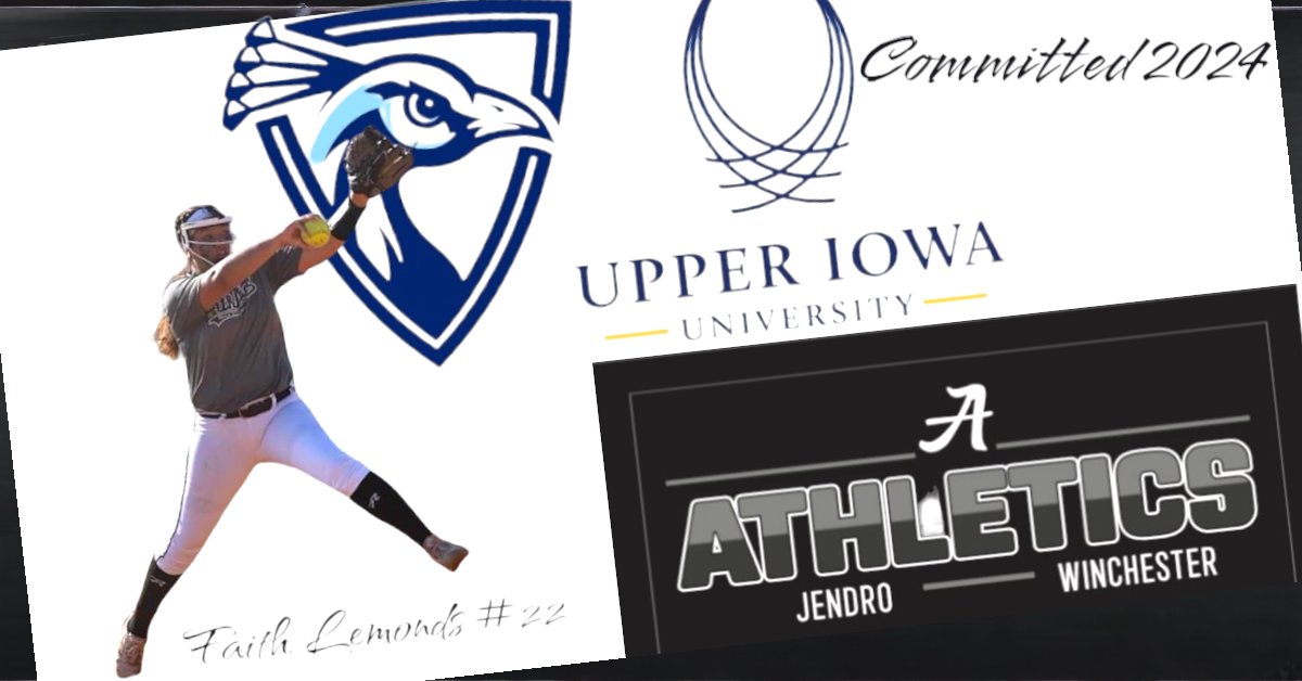Athletics Jendro National 18u. (@athleticsjendro) on Twitter photo Big shout out to @faithlemods22 on her recent commitment to UPPER IOWA. We are looking forward to seeing you compete at the next level. Thanks for let us be a small part of it all. Congratulations. <a href="/JonWolf74539133/">Jon Wolfe</a> <a href="/BrianJendro/">Athletics jendro</a> <a href="/UIU_Softball/">Upper Iowa Softball</a> Big shout out to @faithlemods22 on her recent commitment to UPPER IOWA. We are looking forward to seeing you compete at the next level. Thanks for let us be a small part of it all. Congratulations. <a href="/JonWolf74539133/">Jon Wolfe</a> <a href="/BrianJendro/">Athletics jendro</a> <a href="/UIU_Softball/">Upper Iowa Softball</a>