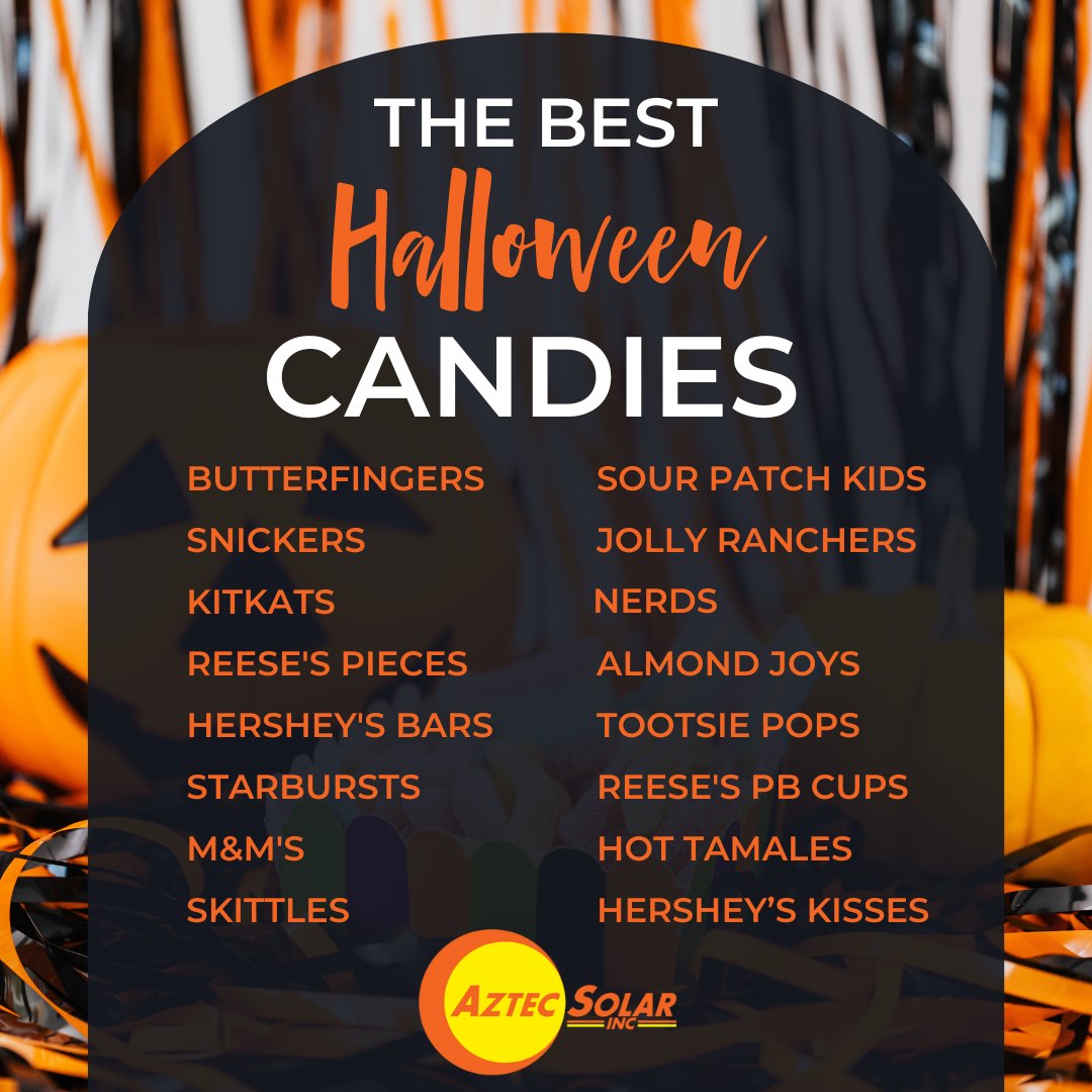 aztecsolar's tweet image. We have to know! What is your favorite treat to indulge in? 🍫 🎃

#aztecsolar #halloween #halloween2023