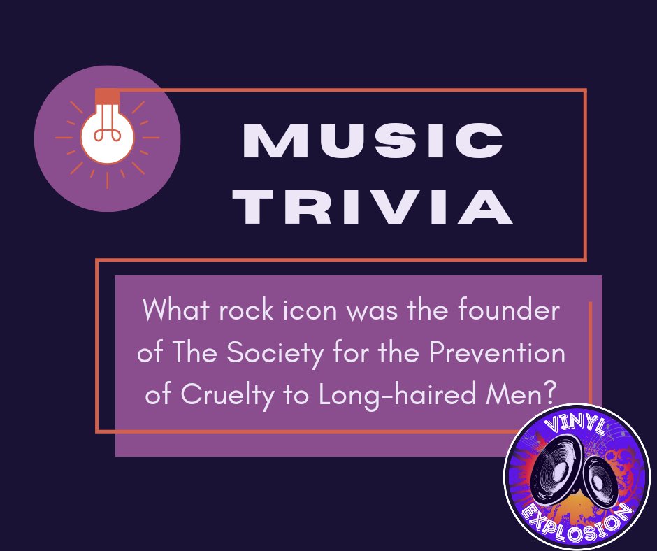 VinylExplosion's tweet image. Question: What rock icon was the founder of The Society for the Prevention of Cruelty to Long-haired Men?

Answer: David Bowie

#MusicTriviaChallenge #TriviaTunes #MelodyMasters#SoundtrackSecrets #NoteNerds #MusicTrivia #Trivia