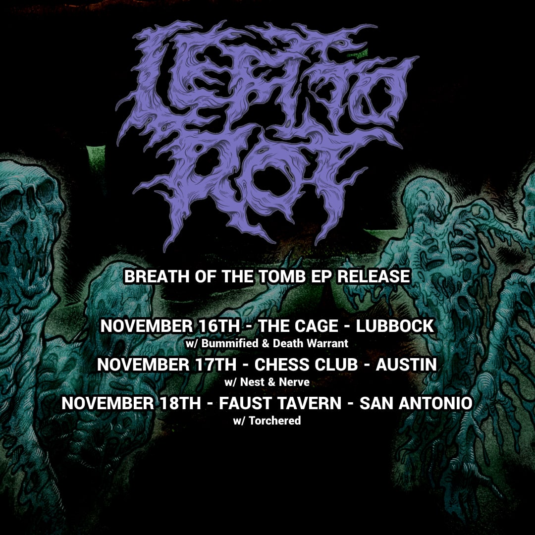 Texas shows next month for our EP release. Come get down