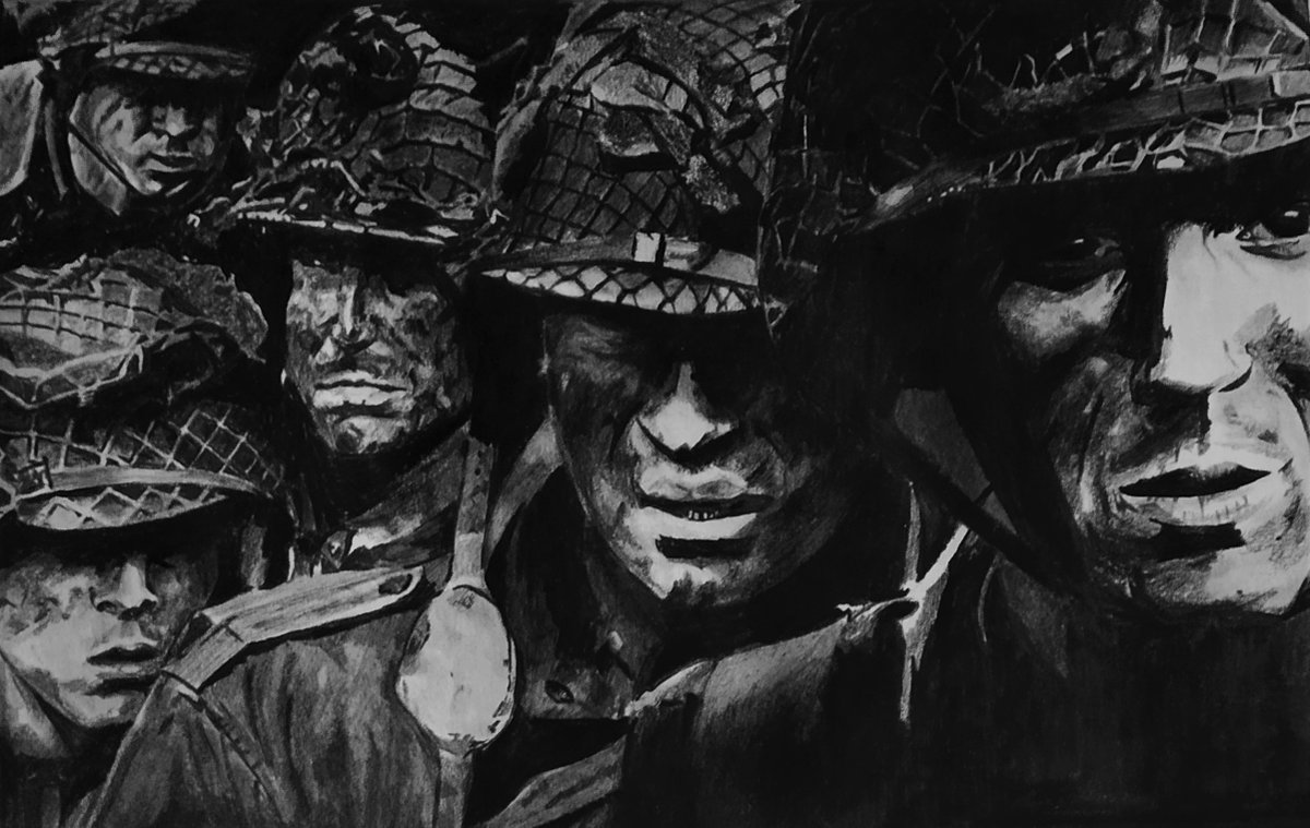 212Ankush's tweet photo. Day 3 of drawing fundamentals, following @ytartschool  I'm still not able to draw good circles :( today I want to share my drawings too.  starting with Band of brothers.

#drawing #30dayschallenge #art #Sketching https://t.co/Q6g9RjzfLy