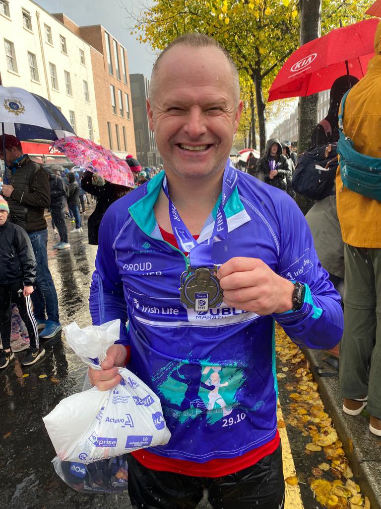 Great day <a href="/dublinmarathon/">Irish Life Dublin Marathon</a>
Delighted with my time and finish
Thanks to my ardcath buddies for support  #IrishLifeDublinMarathon