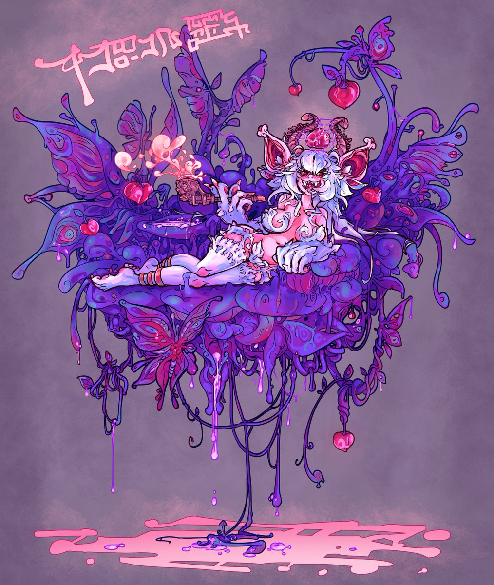 kametekudasai's tweet photo. Lubius from Bloodstained, basically a morbol with a bunch of makeup but they deserve more fanarts https://t.co/41WbNXg7m0