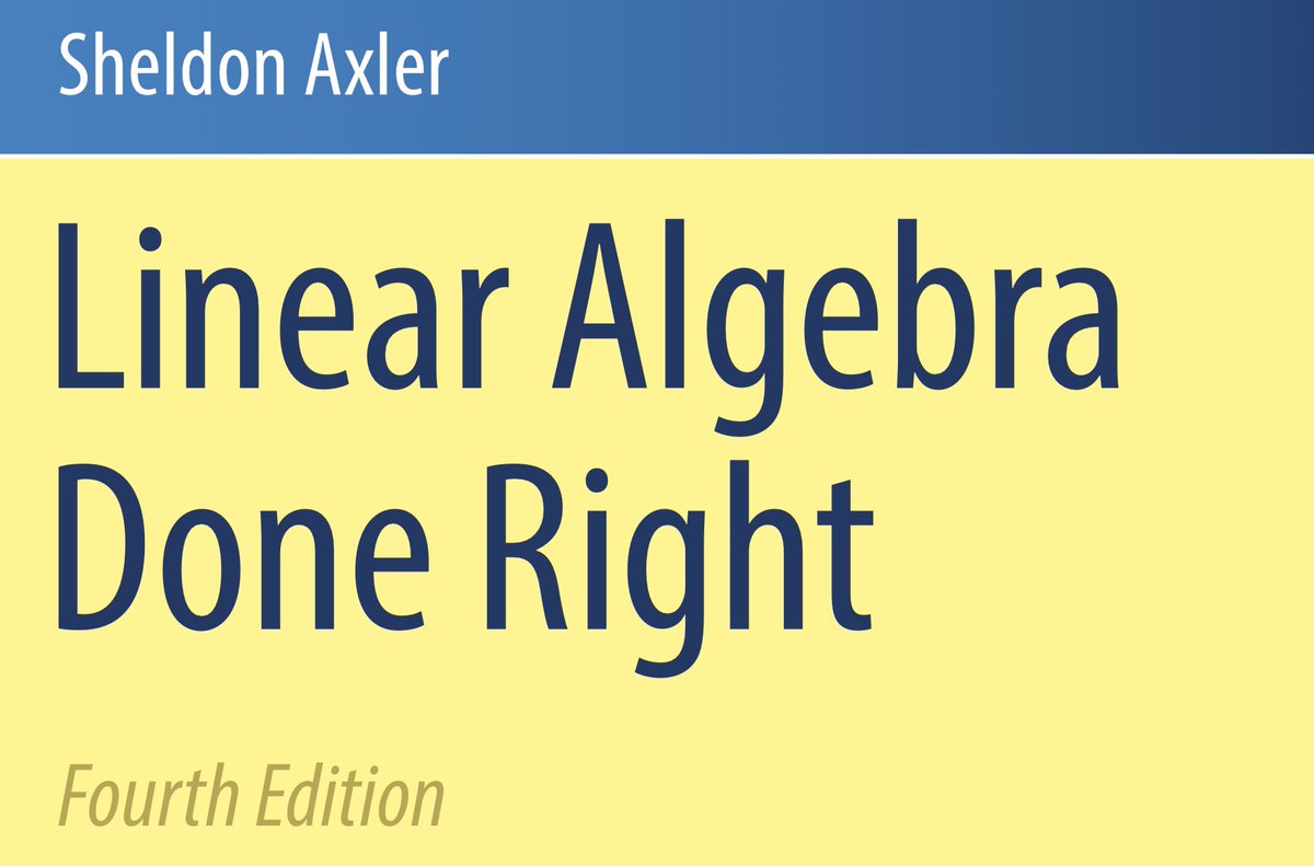 bindureddy's tweet image. Fundamentally, AI models are basically a bunch of matrix multiplications and vector math
It all starts with some basic linear algebra. The electronic version of this book just got released and is free! - linear.axler.net