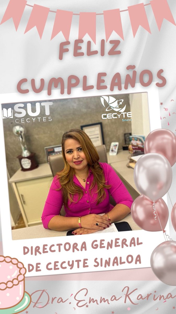 sutcecytesin1's tweet photo. Felicitaciones a @CECyTESin por su aniversario y a @EmmaKarinaMilln por su cumpleaños el cual coincide con la fecha del decreto de creación de #Cecyte 🎂 👏 👍 🙌 😊 😉 enhorabuena ♥️ 💞 💕 🥰 👏 estamos de manteles largos!! https://t.co/wo2G3D0qN5