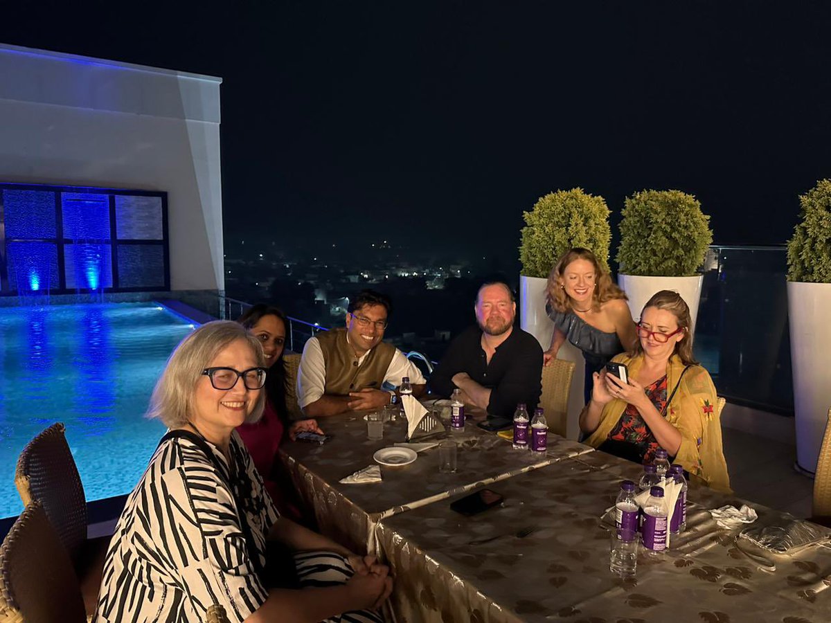 Enjoying a convivial and education centred pre conference dinner with friends from <a href="/lpuuniversity/">Lovely Professional University - LPU</a> and <a href="/McrSchArt/">Manchester School of Art</a> with <a href="/drpatsyperry/">PATSY PERRY</a> and <a href="/rachelle_v_k/">Rachelle V Knowles</a>  in the Punjab region of Northern India. #HigherEducation