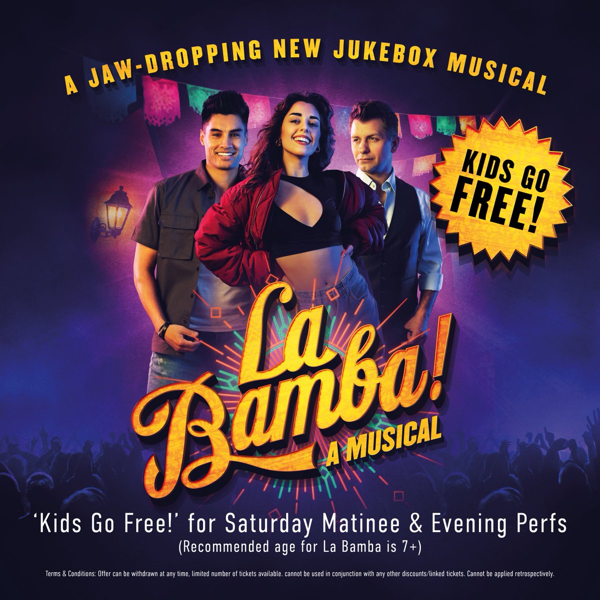 💃 #Strictlycomedancing fans!! Check out our @LaBambaOnStage offer (Tue 21- Sat 25) where KIDS GO FREE! Discount automatically applied at checkout to adults accompanied by one under 18 year old. Max 2 child tickets. bit.ly/3MgdMgG