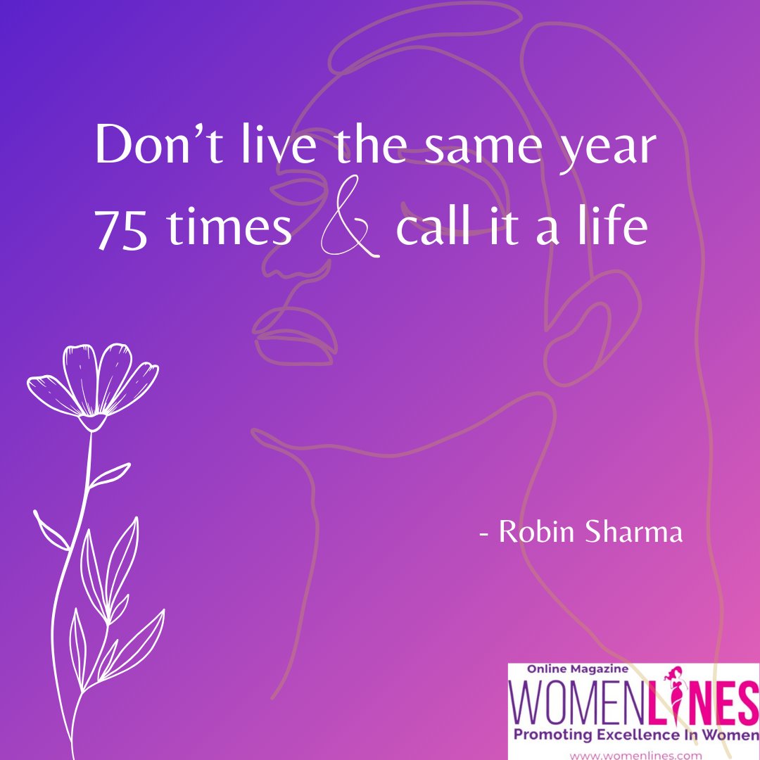 75 years, 75 unique chapters. Don't let them all be the same 📚 

#womenlines #lifeisanadventure❤️ #embracechangeinlife