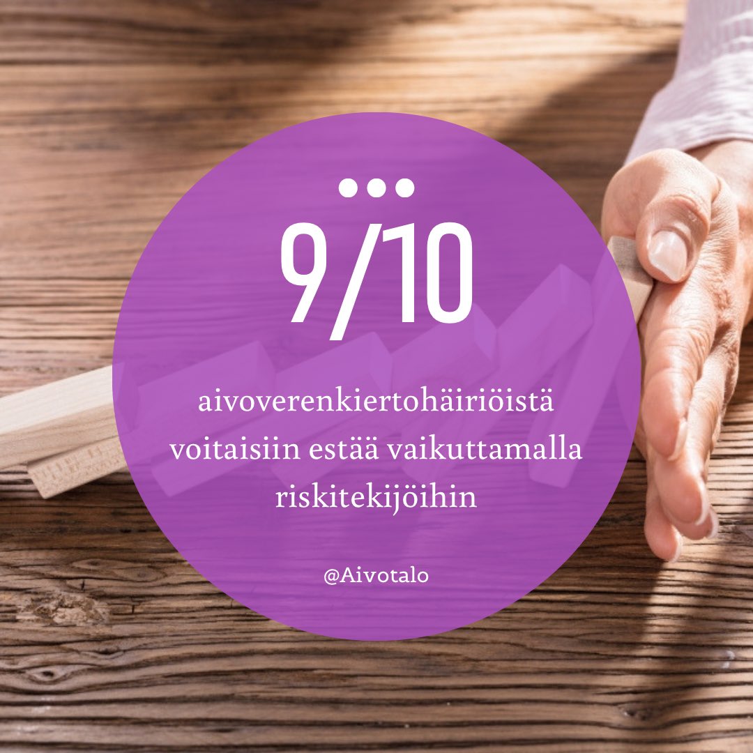 aivotalo's tweet photo. Maailman Aivoverenkiertohäiriö -päivää vietetään tänään. Aivotalosta löydät keinot, joilla on mahdollista estää avh. https://t.co/BFmkxhU1I4
#greatherthan #stroke #avh #worldstrokeday #strokeawarness #aivoverenkiertohäiriö https://t.co/iGWOpkwOmk
