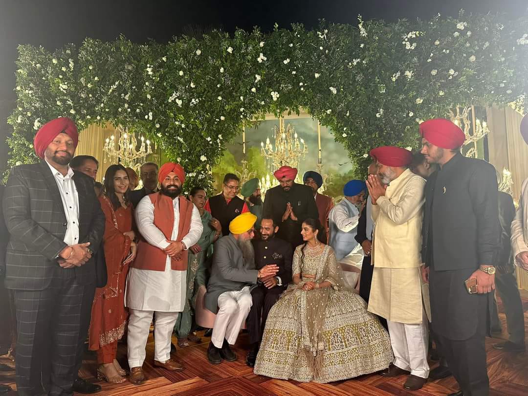 Ring Ceremony of Punjab cabinet minister @meet_hayer with Dr. Gurveen Kaur.