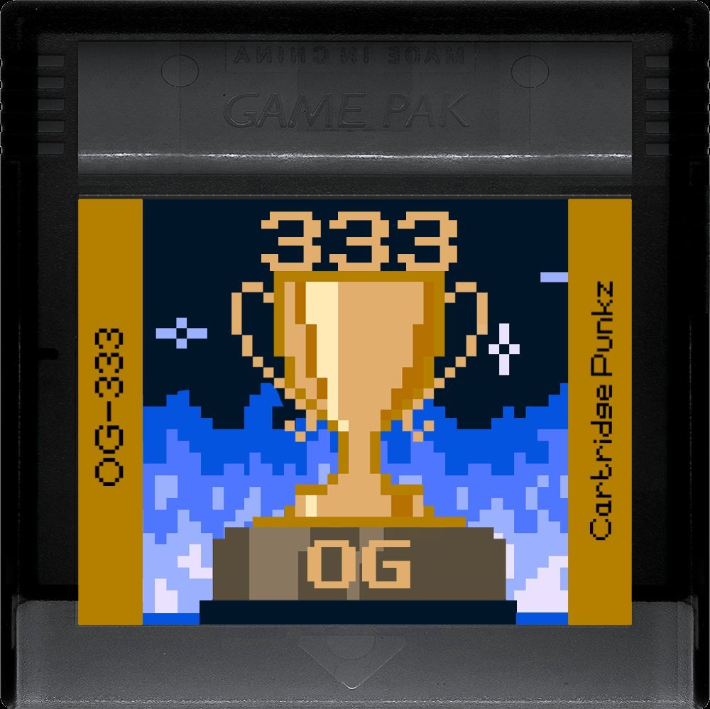 CartridgePunkz's tweet photo. If OG passes are the meta, then we established it over a year ago when we dropped the OG333 POAP.
A forever benefit that includes perks for whatever project @themattyverse ventures on, from @CartridgePunkz and forward.
Are you #OG333 yet?
CartridgePrikz drops on Halloween! https://t.co/s07V8ttja2