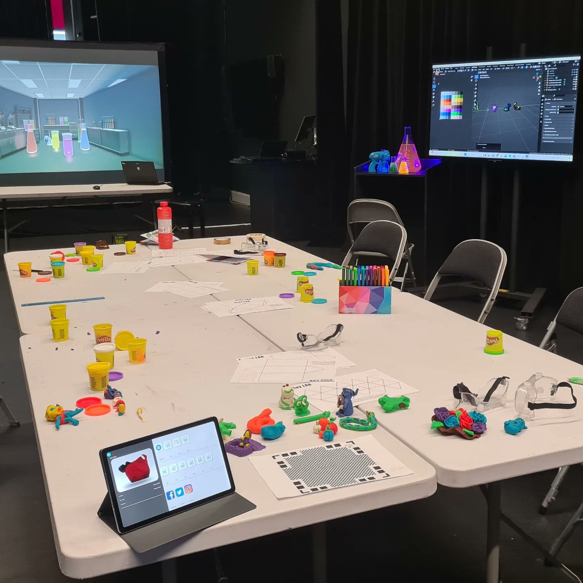 John Whall (he/him) (@john_whall) on Twitter photo <a href="/frequency_fest/">Frequency Festival</a> was an absolute blast! It was great to adapt PlayLAB to a live make and play format. Lots of challenges to overcome, but the joy in young people's faces when what they made was intractable on screen made it so worth it! <a href="/frequency_fest/">Frequency Festival</a> was an absolute blast! It was great to adapt PlayLAB to a live make and play format. Lots of challenges to overcome, but the joy in young people's faces when what they made was intractable on screen made it so worth it!