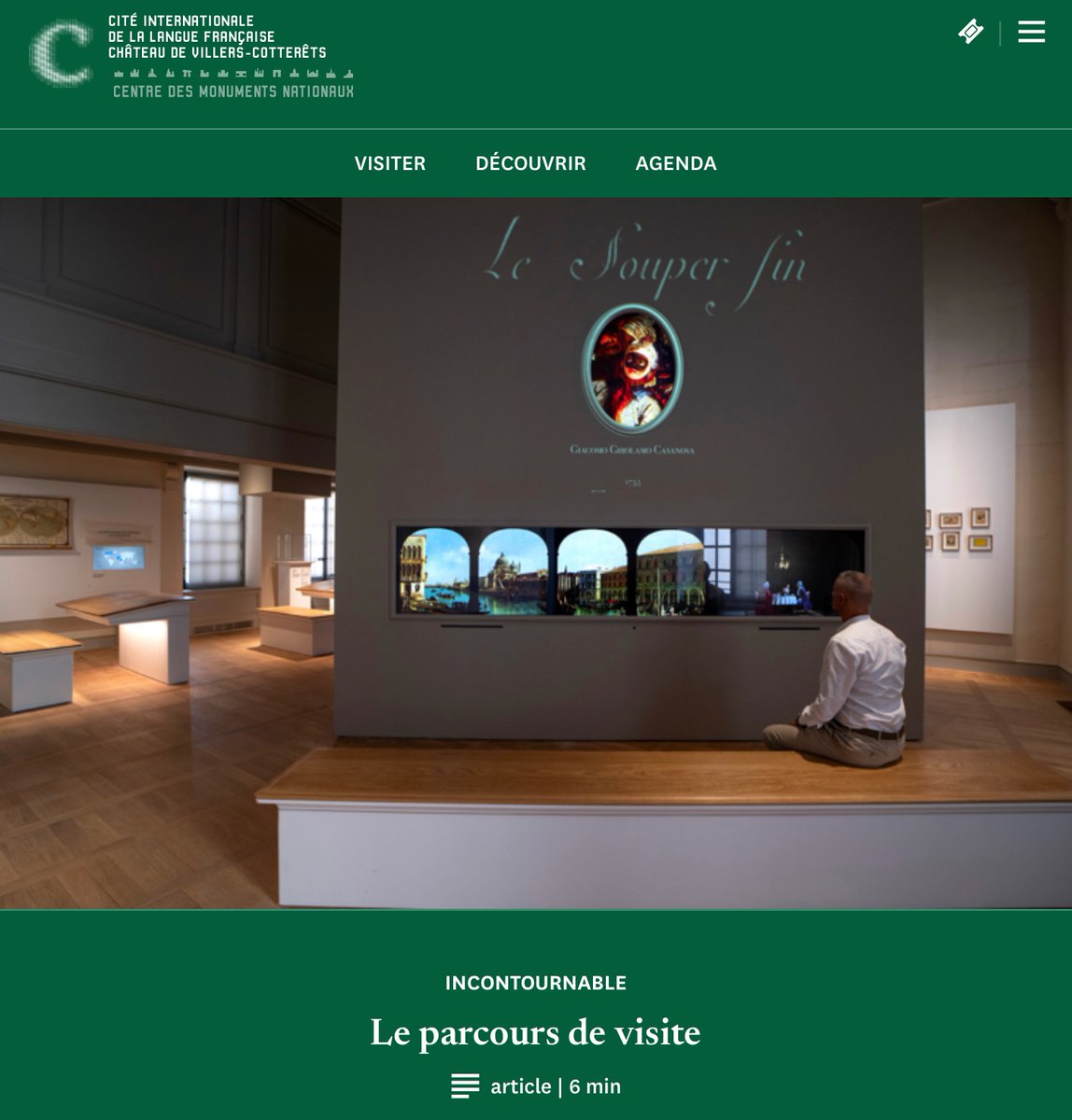 🏰 Histoire de la langue | Événement

🔶 Aujourd’hui, inauguration de la Cité internationale de la langue française <a href="/citelanguefr/">Cité internationale de la langue française</a> au château de #VillersCotterêts @eduscol_HG @eduscol_HDA 

Parcours de visite sur le site officiel 👉 cite-langue-francaise.fr/decouvrir/le-p…