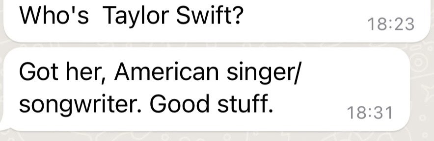 My mum discovering who @taylorswift13 is 😂